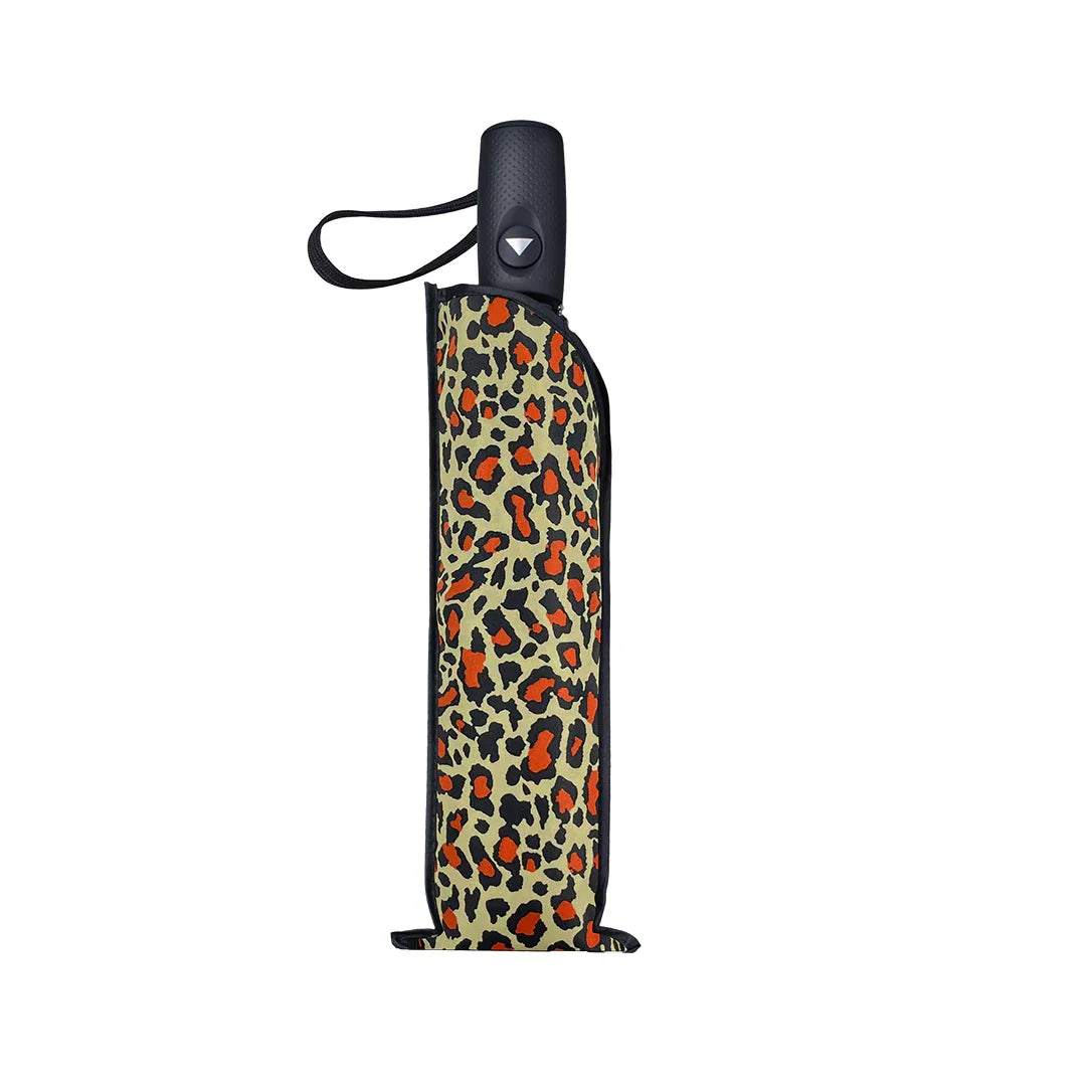 Red Leopard Auto Umbrella - Auto Open Umbrella - Splash Umbrellas