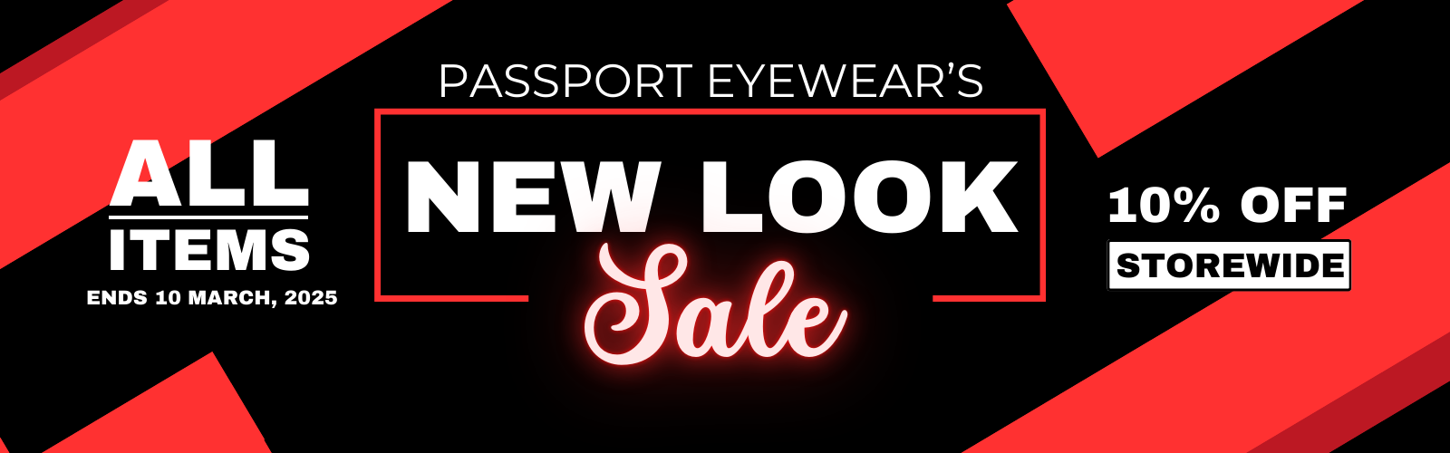 New Look Sale Banner | Passport Eyewear