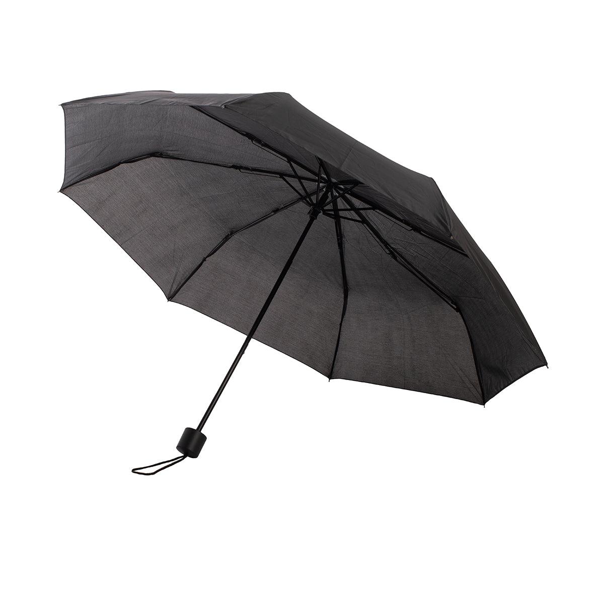 Basic Black Compact Umbrella - Manual Open Umbrella - Splash Umbrellas